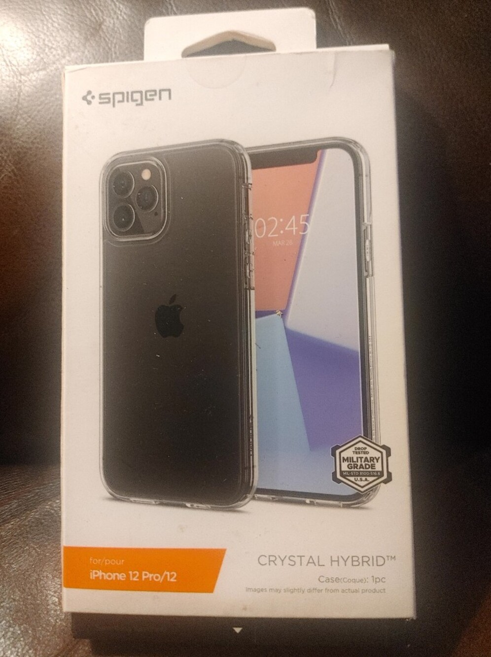 Crystal Hybrid  Protective Case for  iPhone 12 Pro/12 with Military-Grade Badge